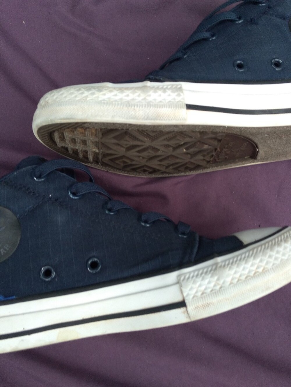 Converse High Top Sneakers in Dark Blue and Bright Blue